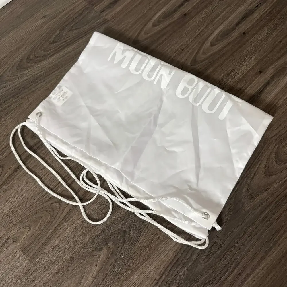 Moon Boot Icon Low Shearling Trim Wool 42/44 NEW Whiskey Brown Ivory Booties - Picture 8 of 8